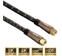 Hama 5m Cavo Sat 120dB 8K 4K HD TV Antenna F-Spina Ricevitore Satellitare DVB-S2
