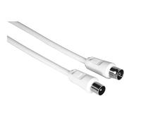 Hama Cavo antenna 75 dB connettore coassiale per TV via cavo TV 5 m bianco