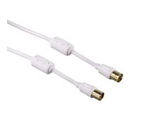 Hama Cavo Antenna Coassiale 3 m Slim 90 dB Bianco 4K UHD LED OLED