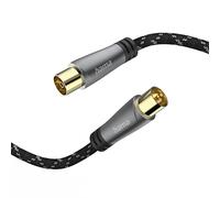 Hama Cavo antenna, Coax. maschio - Coax. fem, metallo, dorato, 1,5 m, 120 DB