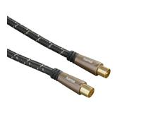 Hama Cavo antenna, coax. maschio - coax. fem., metallo, oro, 5,0 m, 120 DB