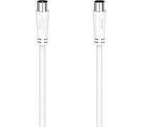Hama cavo antenna da 90 DB (antenna, presa antenna, coassiale, TV, cavo, 0,75 m) bianco