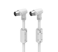 Cavo antenna coassiale Hama angolato 90º maschio/femmina 1,5 m bianco