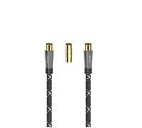 Hama Cavo antenna M/F con adattatore M/M, 3 metri, 120 dB, TPE, connet Hama
