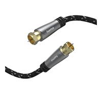 Hama Cavo connettore Sat, f. maschio F - f. maschio F, metallo, 3,0 m, 120dB, Nero