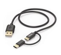 Hama Cavo di Carica Dati Micro USB + Usb-C Adattatore Smartphone Tablet PC Navi