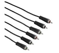 Hama Cavo di collegamento YUV (3 x RCA maschio a 3 X RCA maschio, 1,5 m) Nero