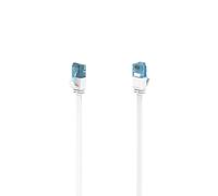 Hama Cavo di rete Cat 6a 5 m, cavo piatto per posa, Gigabit Ethernet fino a 10 Gbps (RJ45, coppie di dati attorcigliate, antipiega, connettori sottili, cavo Ethernet con guaina robusta