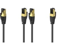 Hama Cavo di rete CAT-8 40 Gbps S/FTP schermato, senza alogeni, 1,50 m (Confezione da 2)