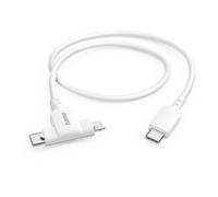 Hama Cavo di ricarica 2-in-1, USB-C - USB-C o Lightning, MFI 1,5 m bianco