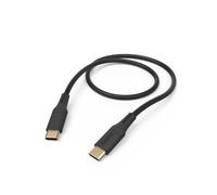 Hama Cavo di ricarica flessibile da USB C a USB C, silicone, 1,5 m (ricarica rapida, cavo di ricarica per cellulare, cavo dati, cavo USB, cavo per cellulare, USB tipo C, protezione antipiega,