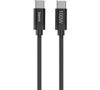 Hama Cavo di ricarica in tessuto, USB-C - USB-C, 100W, 1,5 m, nylon, nero