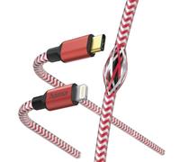 Hama Cavo di ricarica "Reflective" USB C a Lightning, nylon, 1,5 m (cavo di ricarica iPhone, cavo Lightning, iPhone 14 13 12 11 Pro Max Plus mini SE XS Max XR X 8 7, iPad Pro Air mini, certificato