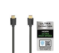 Hama - Cavo HDMI High Speed con Ethernet, Ultra HD 8K, 120 MHz, connettori dorati, 1 metro