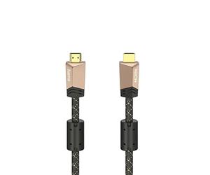 Hama Cavo HDMI maschio a maschio, 1,5 m, bronzo, 19 pin, per uso interno, compatibile con televisore, monitor, lettore Blu-ray, console di gioco, soundbar, ricevitore AV