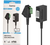 Hama Cavo Prolungamento TAE Universale 3m Nero Per Telefono Fax Modem AB
