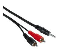 Hama Cavo Rca Cavo-Jack Audio Cavo di Collegamento 2x Rca-Stecker 3,5mm Jack