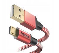 Hama Cavo USB 2.0 A maschio Micro USB – 480 Mbit/s, 3 A, 1,5 m, nylon, rosso