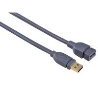 Hama Cavo USB 3.0 di Prolunga 3 m Grigio, SuperSpeed 5 Gbit/s, 1:1