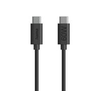 Hama | Cavo USB-C a USB-C (1,2 m, Nylon 60 W, ricarica rapida, cavo di ricarica e dati 480 Mbit/s, connettori in alluminio dorato) Colore nero