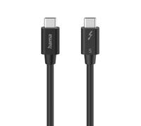 Hama Cavo USB C a USB C, 1 m, garanzia 10 anni, compatibile Thunderbolt-5, 80 Gbps, categoria 5 A, doppia schermatura, E-marker ricarica rapida 240 W, ultra HD 8K, nero