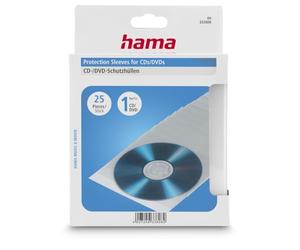 Hama CD/DVD Protective Sleeves, Pack of 25