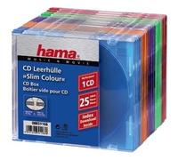 Hama CD Slim Box Pack of 25, Coloured 1 dischi Multicolore NEW