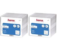 Hama CD Slim Pack 4, Pack 10 - Optical Disc Cases (Pack 10, Transparent) (Confezione da 2)