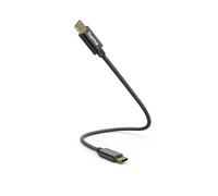 Hama Cavo di ricarica USB-C USB-C 20 cm 3A USB 2.0 480 Mbit/s Nylon nero