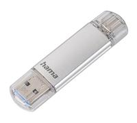 Hama 64Gb USB Flash Drive with USB 3.0 & USB 3.1 Type-C Silver, 00124163 64 GB