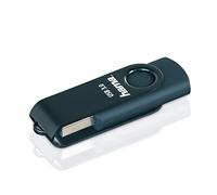 Hama Chiavetta USB 3 da 128 GB (trasferimento dati da 90 MB/s con occhiello per il fissaggio all'anello portachiavi, memory stick in metallo, adatto per Windows/MacBook), blu petrolio