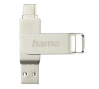 Hama Chiavetta USB C-Rotate Pro, USB-C 3.1/3.0, 256GB, 100MB/s, Argento