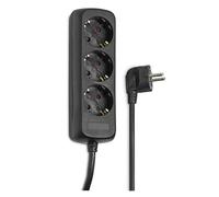 Hama - Ciabatta elettrica 3 posti con sicurezza bimbi, 3 m, colore: Nero