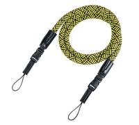 Hama Cinghia per fotocamera Braid 120", chiusura rapida, lunghezza 120 cm, nero/giallo