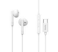 Hama, Classy Cuffie, auricolari, microfono, cavo Kink Prot, USB-C, bianco