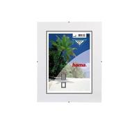 HAMA 63030 Clip-Fix Portafoto senza cornice, Vetro Reflex, Bianco, 30 x 40 cm