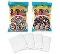 HAMA - Cofanetto con perline da stiro Basic - 6000 perline midi 5 mm - 32 colori - 4 piastre assemblabili - Tempo libero creativo bambini dai 5 anni