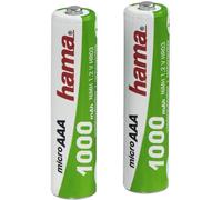 Hama Confezione da 2 batterie ricaricabili 1000mAh AAA HR03