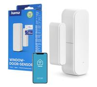 Hama Contatto Porta/finestra WiFi connesso (per porte/finestre/garage, Zigbee, Compatibile con Controllo vocale tramite Amazon Alexa/Google Assistant o Apple Siri), Bianco
