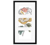 Hama Cornice in legno galleria Copenaghen per 3 foto 23 x 45 cm nero