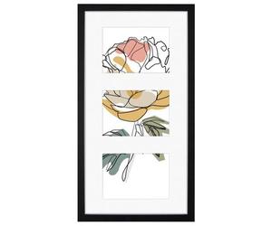 Hama Cornice in legno galleria Copenaghen per 3 foto 23 x 45 cm nero