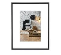 Hama - Cornice portafoto in plastica Sevilla (Dimensioni 50 x 70 cm, con Bordo 13 x 20 mm, per Foto da 30 x 45 cm), Colore: Nero
