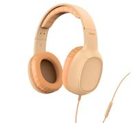Hama Cuffie audio cablate on Ear Fun C, Supra-Aural, microfono incorporato, cavo USB-C 1,2 m, per musica, ufficio o gioco, controllo vocale Siri e Google Assitant, arancione