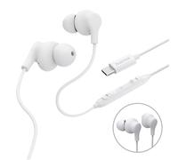 Hama, Cuffie ricci, in-ear, microfono, protezione antipiega cavo, USB-C, bianco