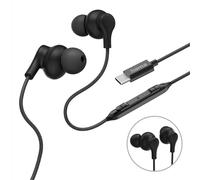 Hama, Cuffie ricci, in-ear, microfono, protezione antipiega cavo, USB-C, nero