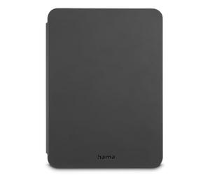Hama Custodia a libro per iPad Pro 2020/2021 da 11 pollici per tablet Apple, custodia protettiva con supporto e tasca per penna, cover magnetica posteriore trasparente - nero