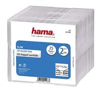 Hama 00051168 custodia CD/DVD Custodia Slimline 2 dischi Trasparente