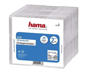 Hama Custodia CD doppia slim trasparente, 25 pzz.
