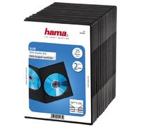 HAMA Custodie DVD DOPPIE Nere 2 posti, confezione 25 pezzi - 7mm SLIM - H51185