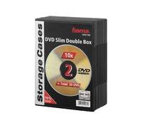 Hama Custodia DVD slim doppia 10 pz. 2 dischi Nero Double-Box 10 Black 00051184